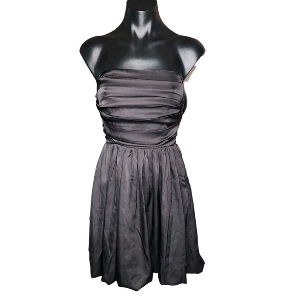 Sky To Moon Mini Dress Size Small Lace Up Back Black Rauched Bodice Prom Party - Picture 1 of 9